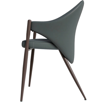 Sante Upholstered PU Leather Dining Chair with Iron Legs - Elax Furniture