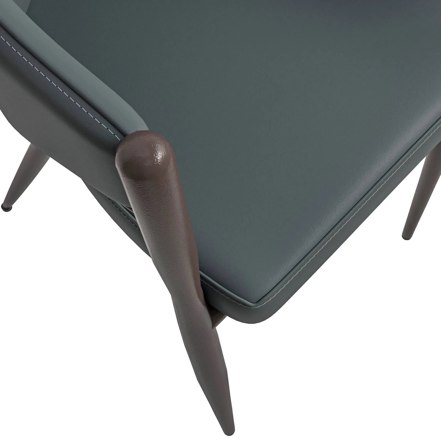 Sante Upholstered PU Leather Dining Chair with Iron Legs - Elax Furniture