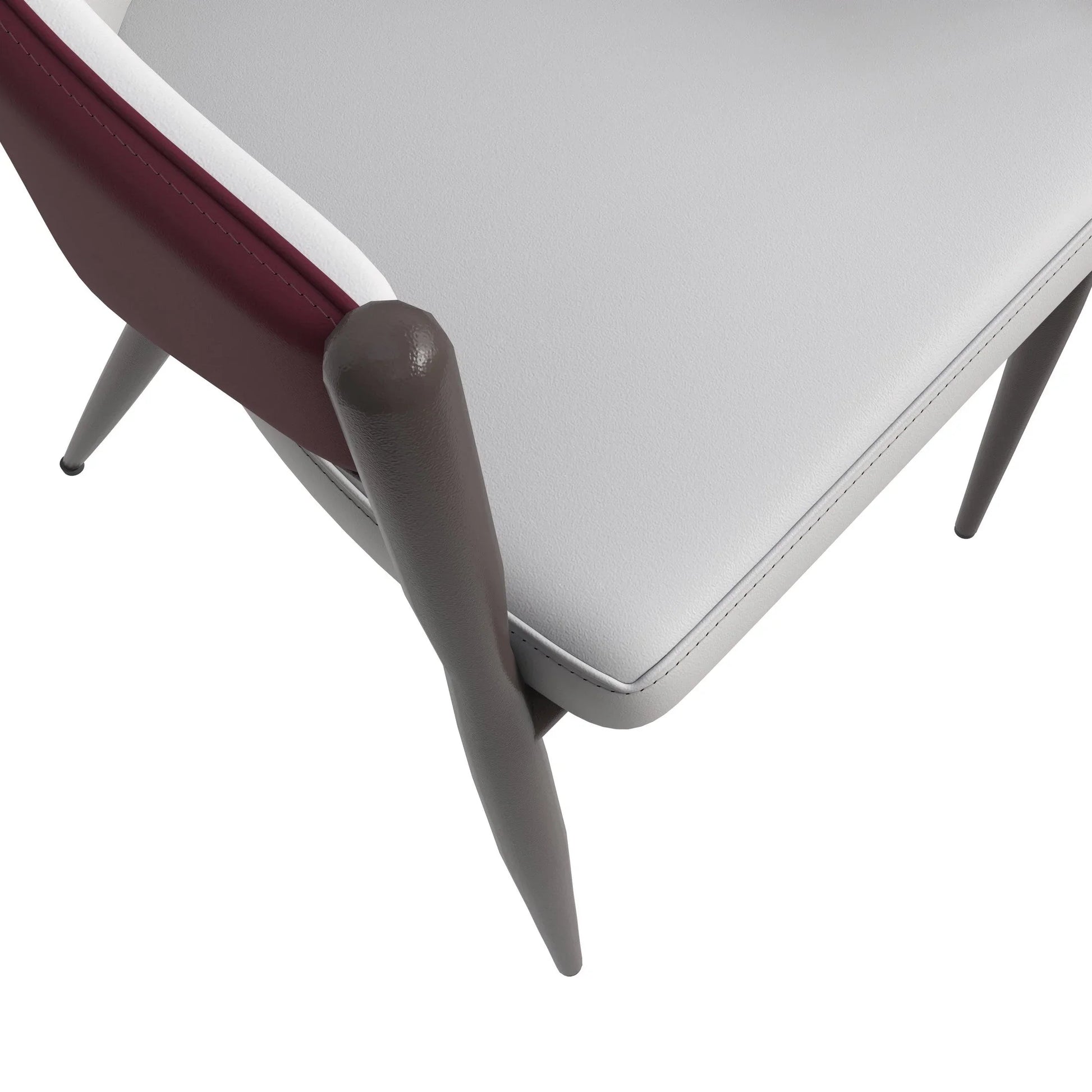 Sante Upholstered PU Leather Dining Chair with Iron Legs Set of 2 - Elax Furniture