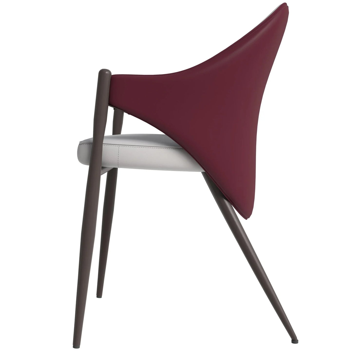 Sante Upholstered PU Leather Dining Chair with Iron Legs Set of 2 - Elax Furniture