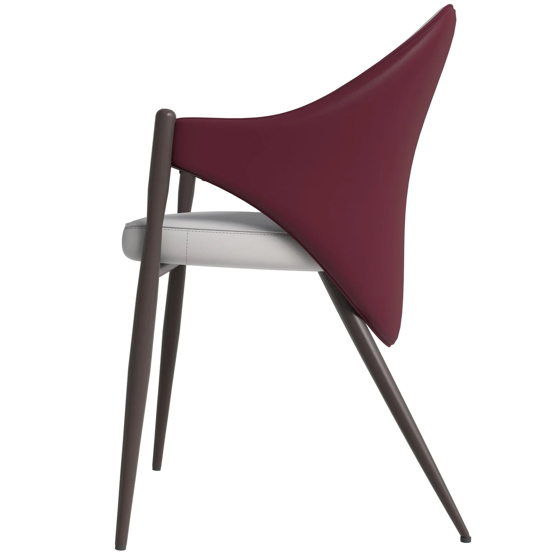 Sante Upholstered PU Leather Dining Chair with Iron Legs Set of 2 - Elax Furniture