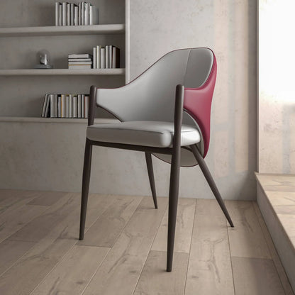 Sante Upholstered PU Leather Dining Chair with Iron Legs - Elax Furniture