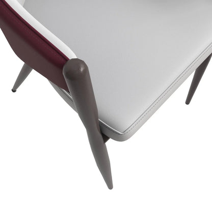 Sante Upholstered PU Leather Dining Chair with Iron Legs - Elax Furniture