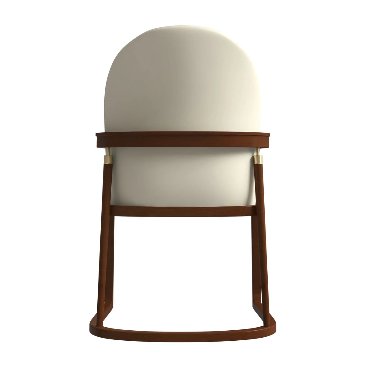 Svelta Dining Chair in Upholstered Leather Accent Arm Chair and Rubberwood Frame and Legs - Elax Furniture