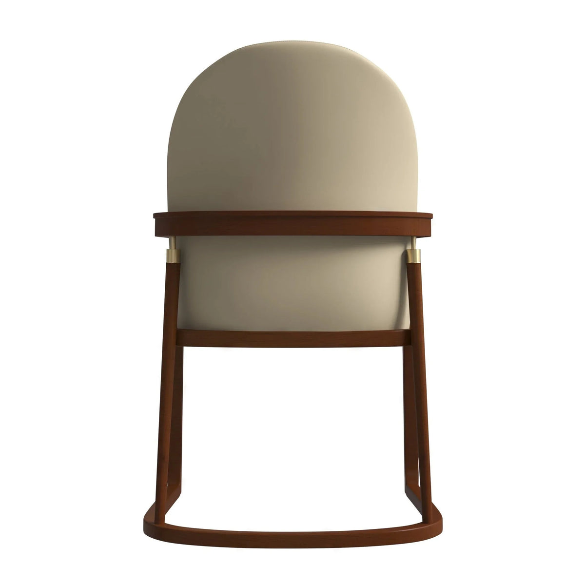 Svelta Dining Chair in Upholstered Leather Accent Arm Chair and Rubberwood Frame and Legs - Elax Furniture