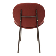 Servos Modern Dining Side Chair with Upholstered Seat and Powder Coated Iron Frame - Elax Furniture