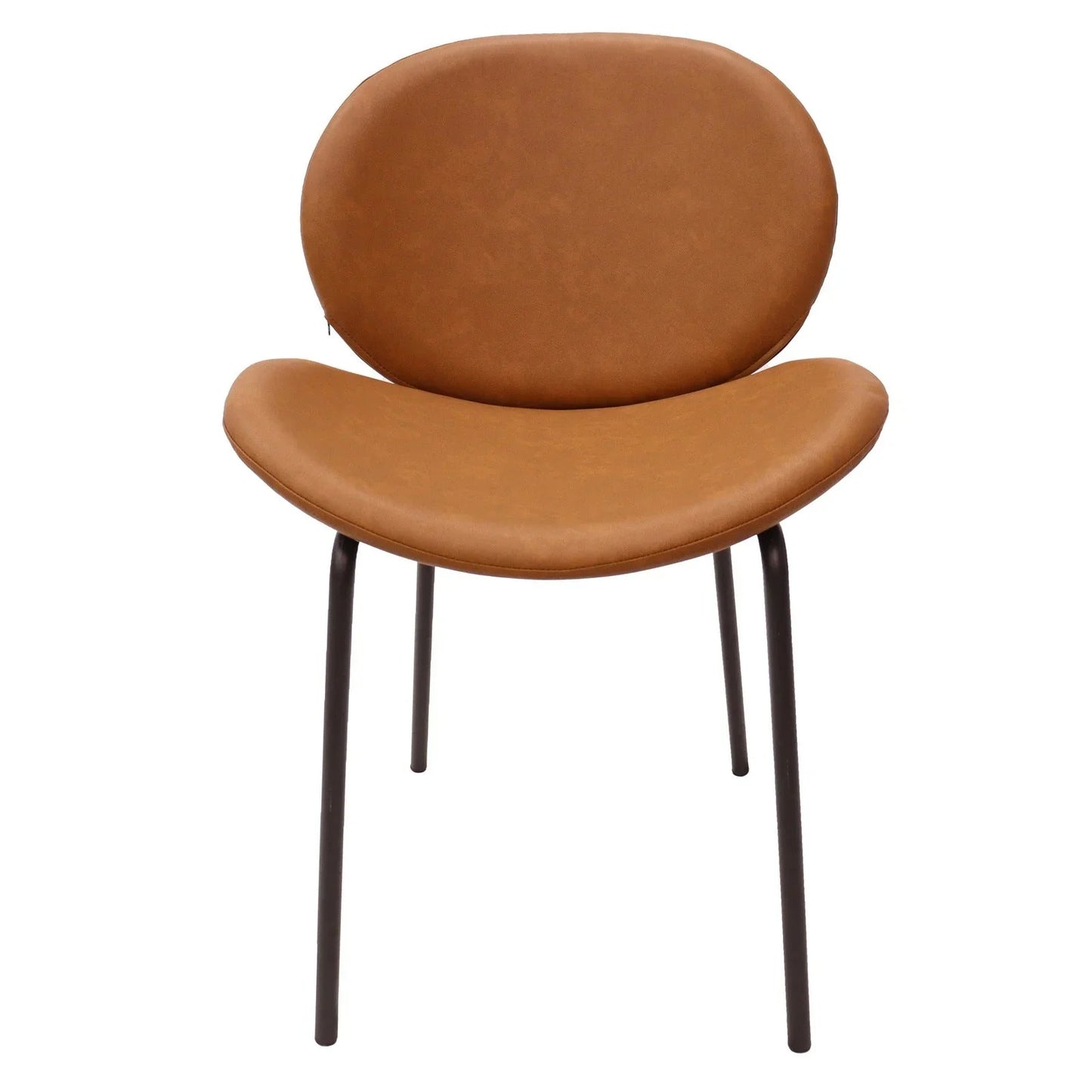 Servos Modern Dining Side Chair with Upholstered Seat and Powder Coated Iron Frame - Elax Furniture