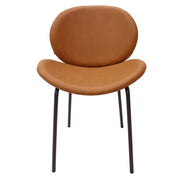 Servos Modern Dining Side Chair with Upholstered Seat and Powder Coated Iron Frame - Elax Furniture