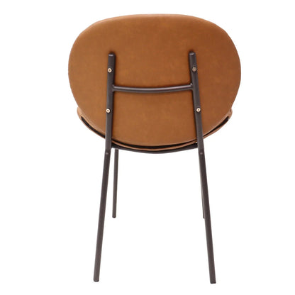 Servos Modern Dining Side Chair with Upholstered Seat and Powder Coated Iron Frame - Elax Furniture