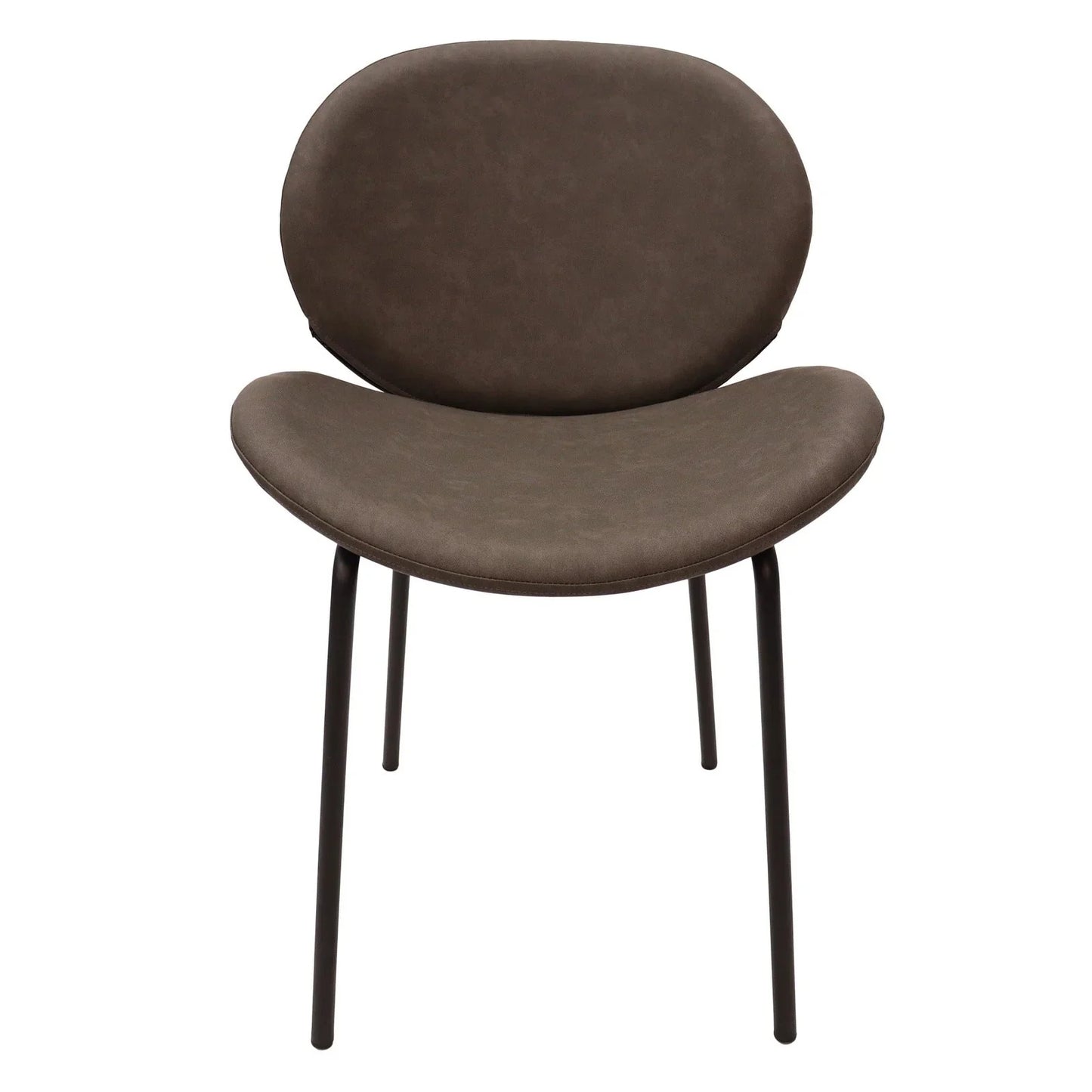 Servos Modern Dining Side Chair with Upholstered Seat and Powder Coated Iron Frame - Elax Furniture