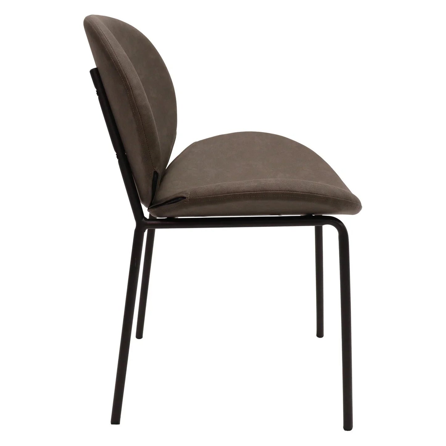 Servos Modern Dining Side Chair with Upholstered Seat and Powder Coated Iron Frame - Elax Furniture