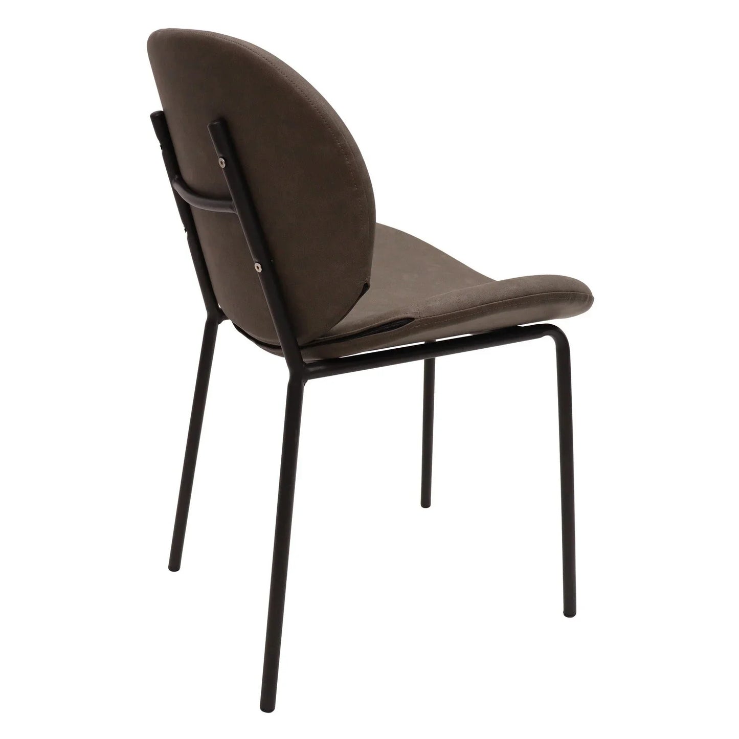 Servos Modern Dining Side Chair with Upholstered Seat and Powder Coated Iron Frame - Elax Furniture