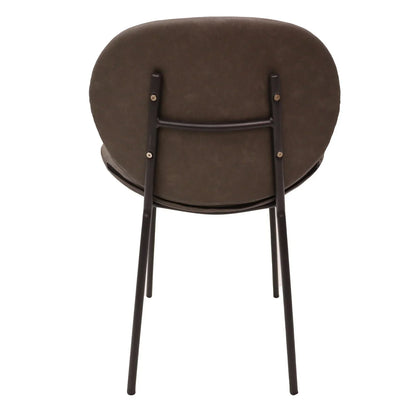 Servos Modern Dining Side Chair with Upholstered Seat and Powder Coated Iron Frame - Elax Furniture