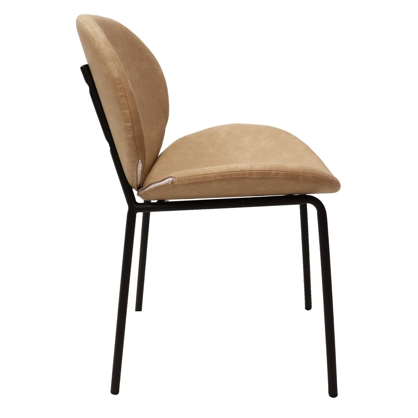Servos Modern Dining Side Chair with Upholstered Seat and Powder Coated Iron Frame - Elax Furniture
