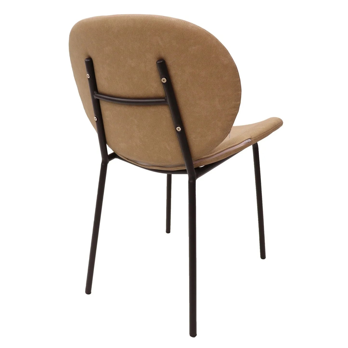 Servos Modern Dining Side Chair with Upholstered Seat and Powder Coated Iron Frame - Elax Furniture