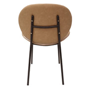 Servos Modern Dining Side Chair with Upholstered Seat and Powder Coated Iron Frame - Elax Furniture