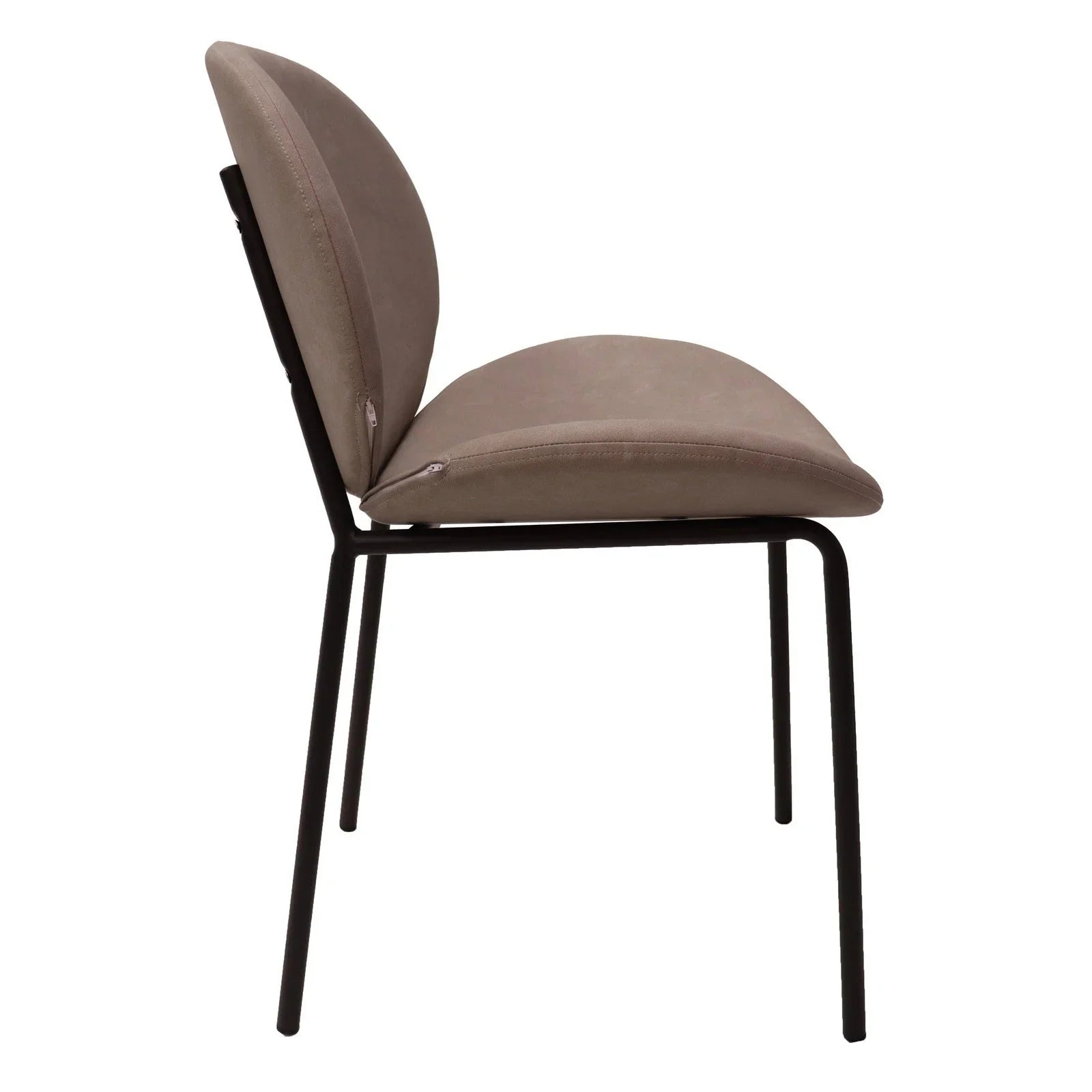 Servos Modern Dining Side Chair with Upholstered Seat and Powder Coated Iron Frame - Elax Furniture