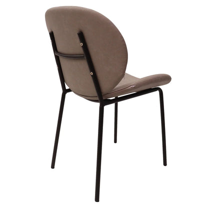 Servos Modern Dining Side Chair with Upholstered Seat and Powder Coated Iron Frame - Elax Furniture