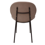 Servos Modern Dining Side Chair with Upholstered Seat and Powder Coated Iron Frame - Elax Furniture