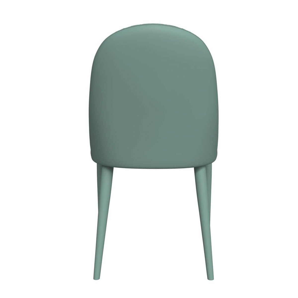 Seville Dining Chair Upholstered in Leather with Metal Legs Covered in Leather Green Dining Chair Leisuremod