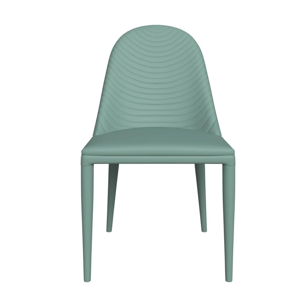 Seville Dining Chair Upholstered in Leather with Metal Legs Covered in Leather Green Dining Chair Leisuremod