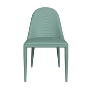 Seville Dining Chair Upholstered in Leather with Metal Legs Covered in Leather Green Dining Chair Leisuremod