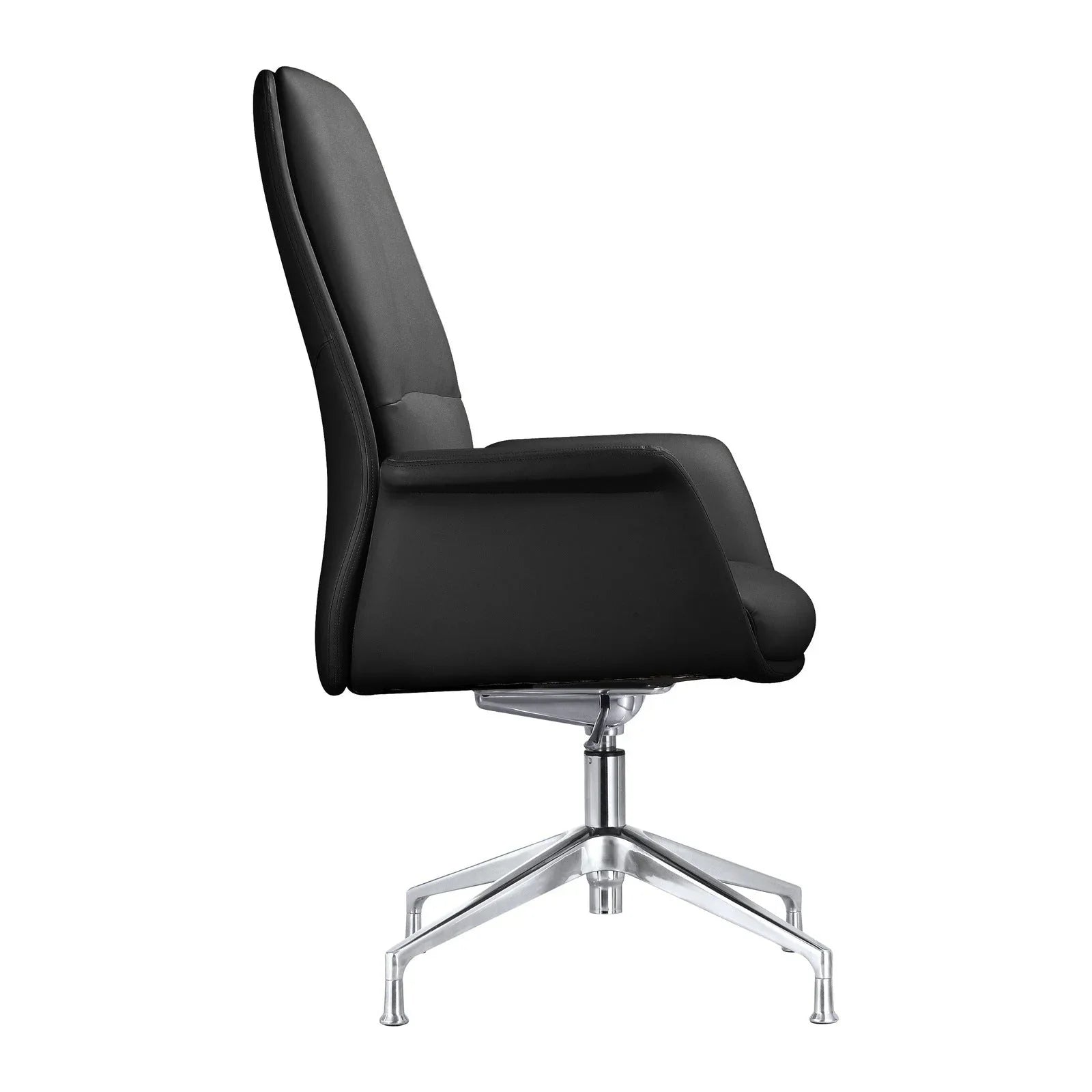 Summit Office Chair in Leather and Aluminum Frame with Adjustable Height and Swivel - Elax Furniture