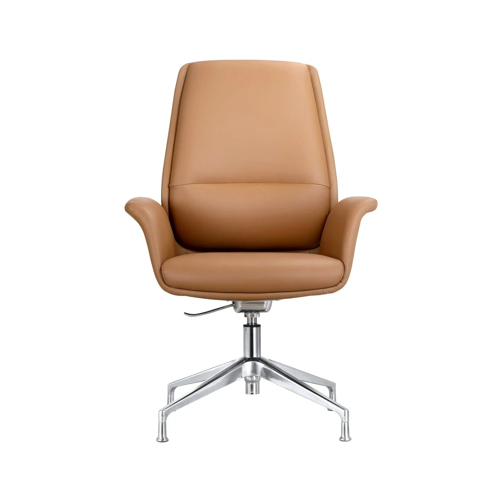 Summit Office Chair in Leather and Aluminum Frame with Adjustable Height and Swivel - Elax Furniture