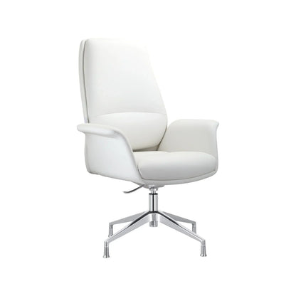 Summit Office Chair in Leather and Aluminum Frame with Adjustable Height and Swivel - Elax Furniture