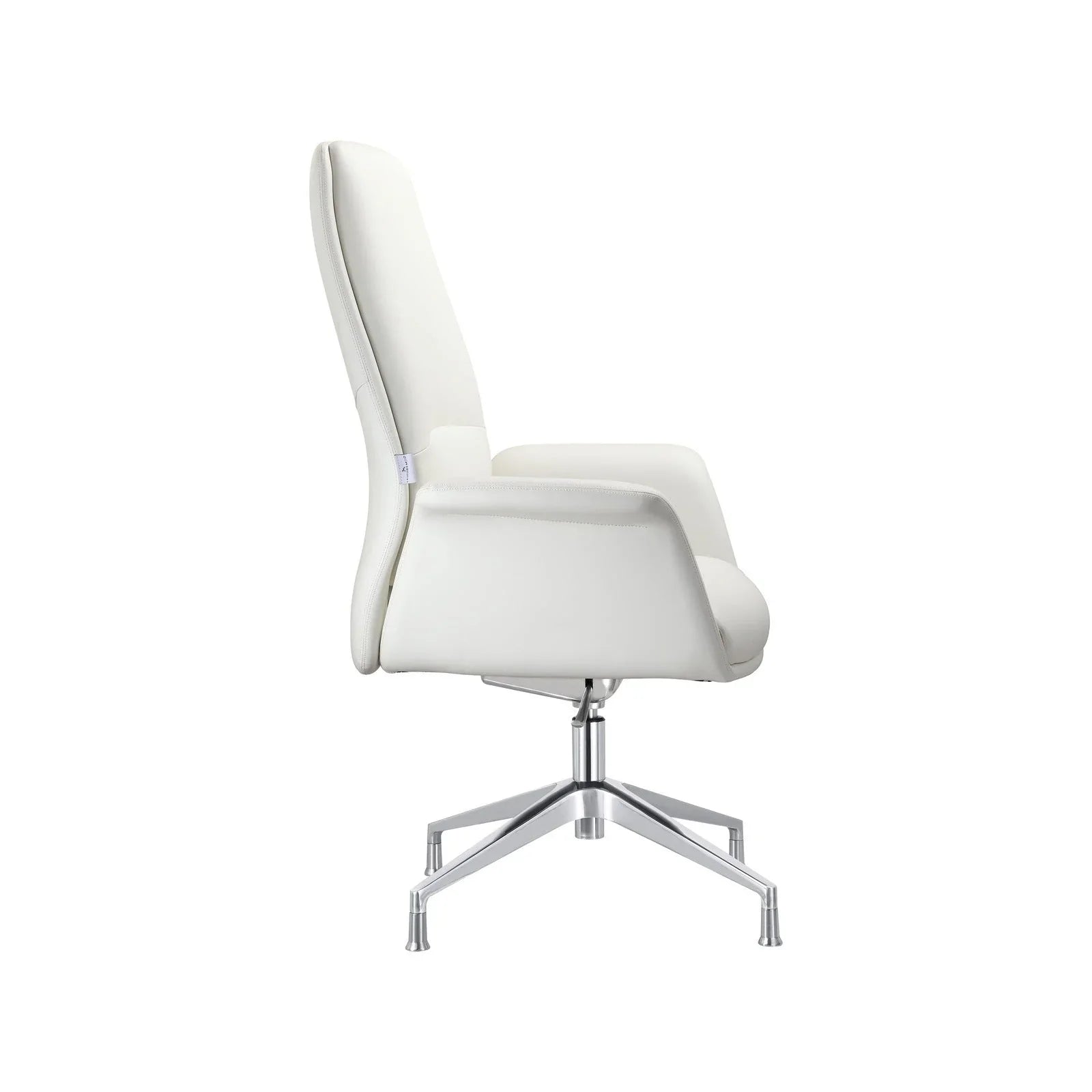 Summit Office Chair in Leather and Aluminum Frame with Adjustable Height and Swivel - Elax Furniture