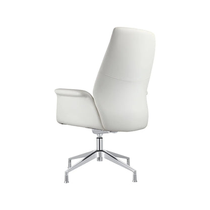 Summit Office Chair in Leather and Aluminum Frame with Adjustable Height and Swivel - Elax Furniture