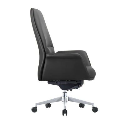 Summit Adjustable Height Leather Conference Office Chair with Swivel and Tilt - Elax Furniture