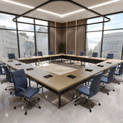 Sonora High-Back Leather Office Chair in Chrome Steel Base Navy Blue Office Chair Leisuremod