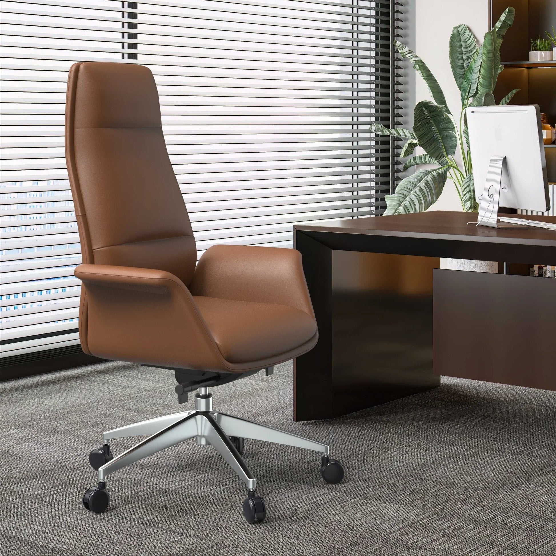 Summit High-Back Conference Office Chair with Aluminum Frame - Elax Furniture