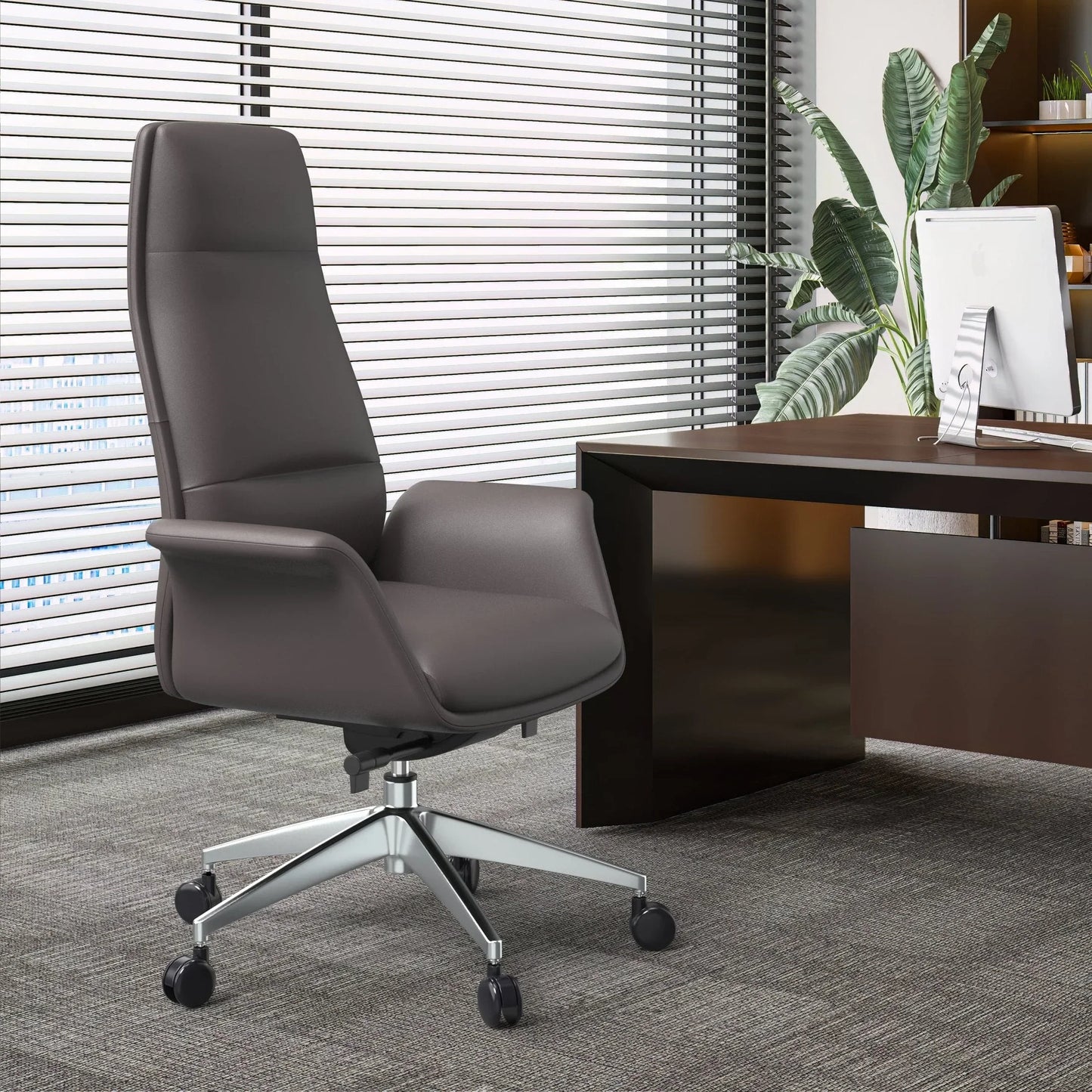 Summit High-Back Conference Office Chair with Aluminum Frame - Elax Furniture