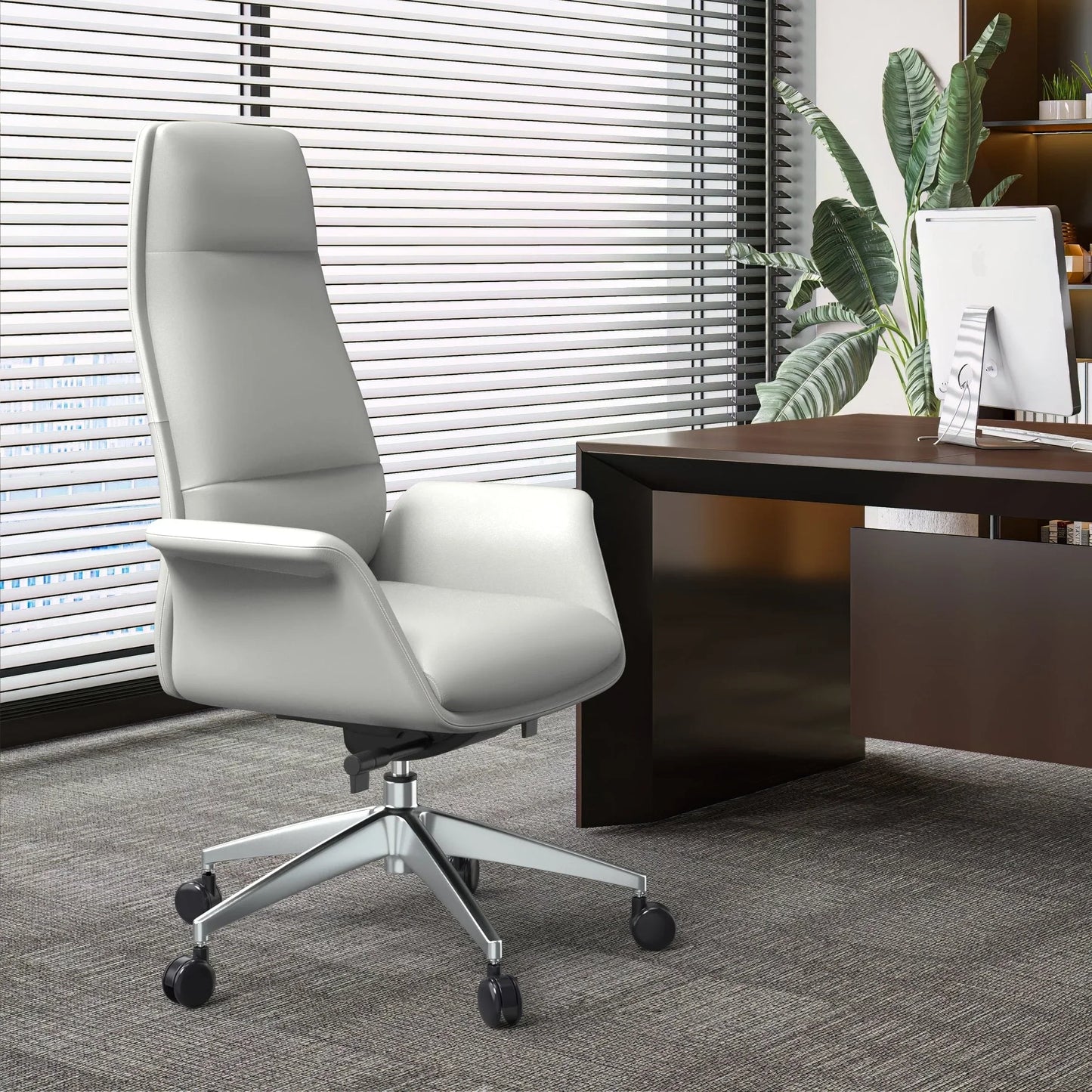 Summit High-Back Conference Office Chair with Aluminum Frame - Elax Furniture
