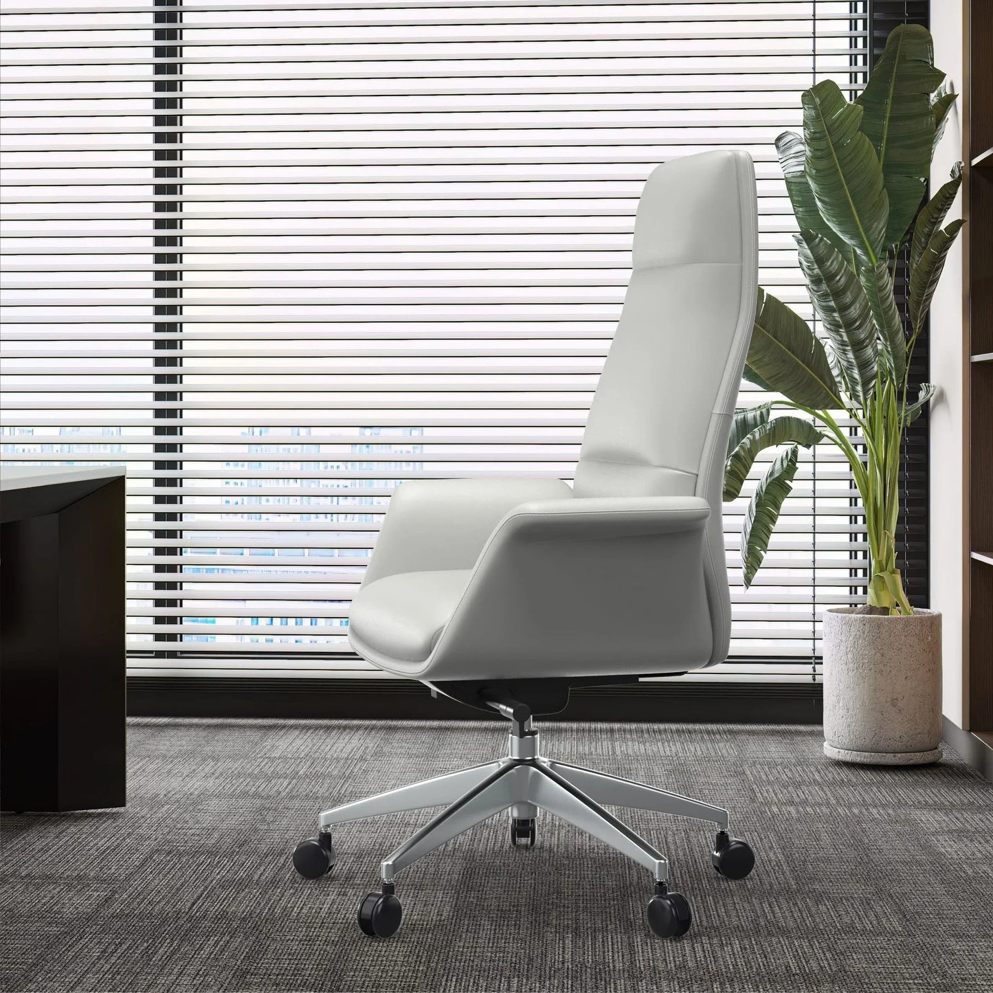Summit High-Back Conference Office Chair with Aluminum Frame - Elax Furniture