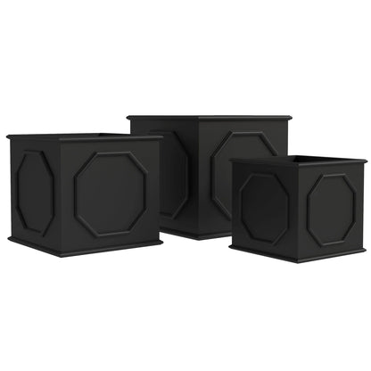 Sprout 7-Piece Fiberstone and MGO Clay Planter Set, Mid-Century Modern Square Planter Pot for Indoor and Outdoor - Elax Furniture