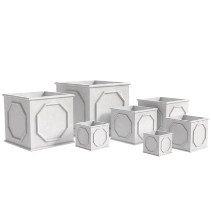 Sprout Modern Square Fiberstone and MGO Clay Planter for Indoor and Outdoor - Elax Furniture