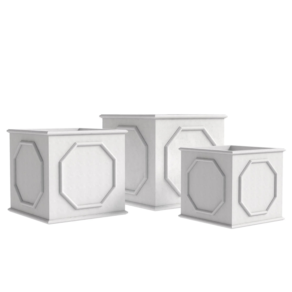 Sprout 7-Piece Fiberstone and MGO Clay Planter Set, Mid-Century Modern Square Planter Pot for Indoor and Outdoor - Elax Furniture