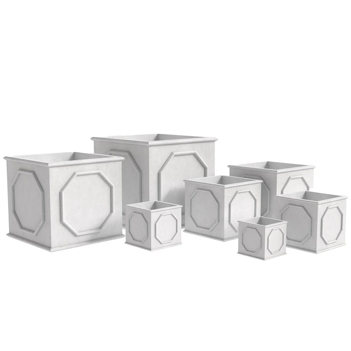 Sprout Modern Square Fiberstone and MGO Clay Planter for Indoor and Outdoor - Elax Furniture