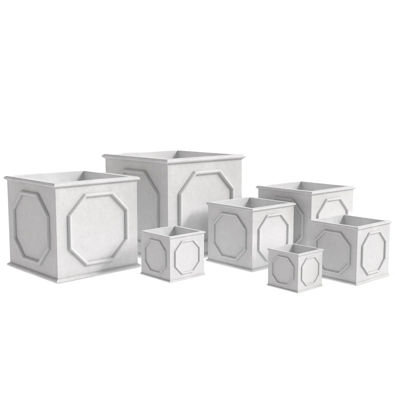 Sprout Modern Square Fiberstone and MGO Clay Planter for Indoor and Outdoor - Elax Furniture