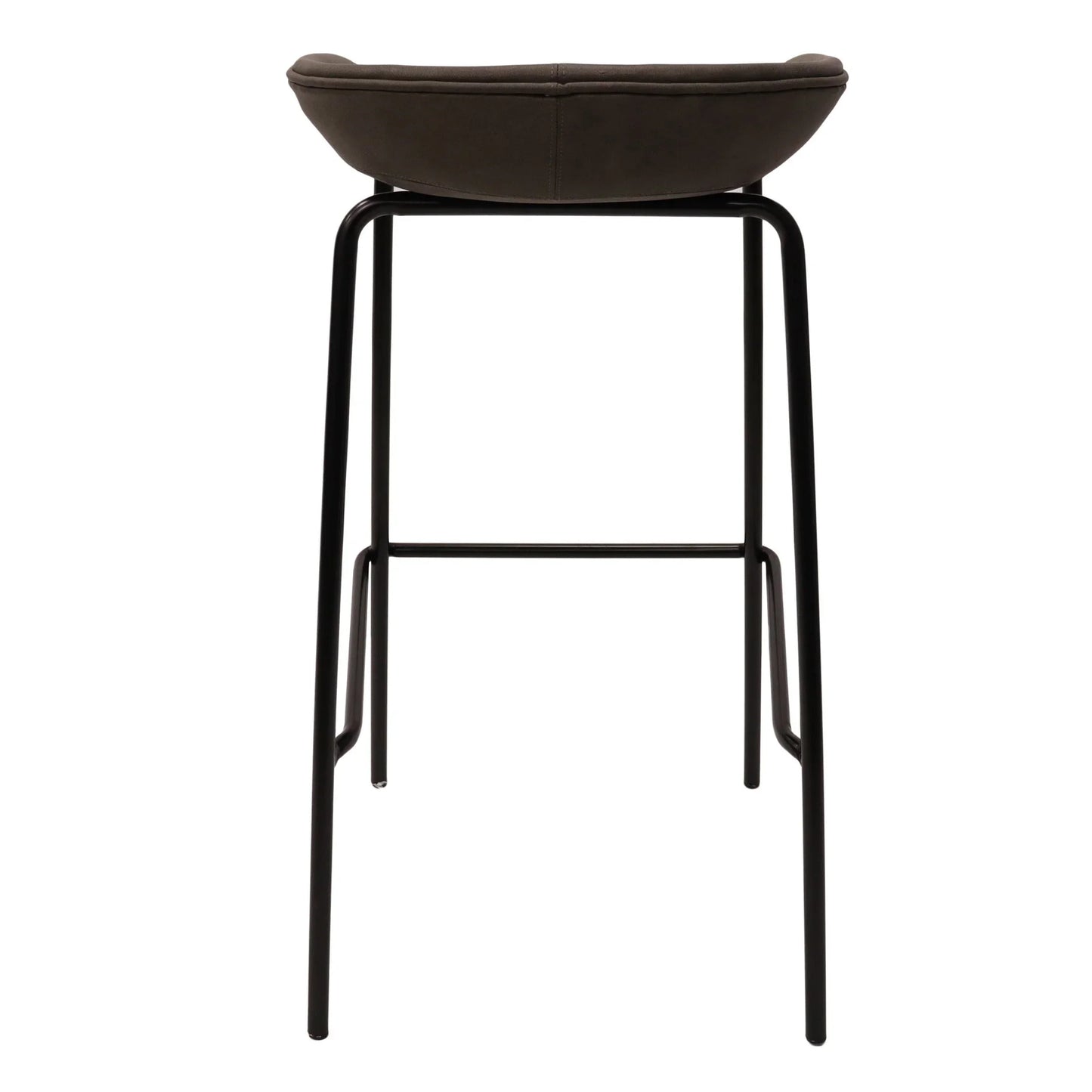 Servos Modern Barstool with Upholstered Leather Seat and Powder Coated Iron Frame Set of 2 - Elax Furniture