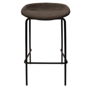 Servos Modern Barstool with Upholstered Faux Leather Seat and Powder Coated Iron Frame - Elax Furniture