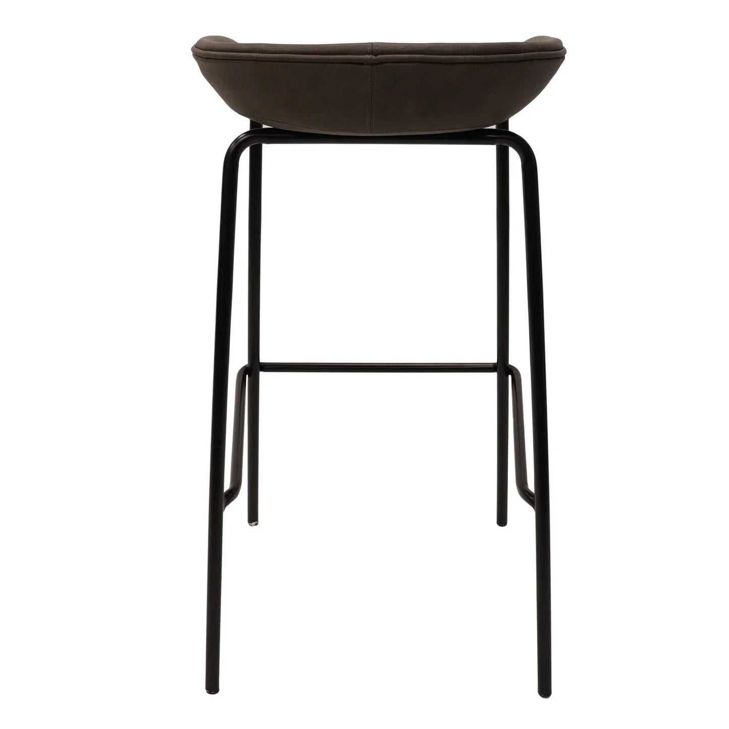 Servos Modern Barstool with Upholstered Faux Leather Seat and Powder Coated Iron Frame - Elax Furniture
