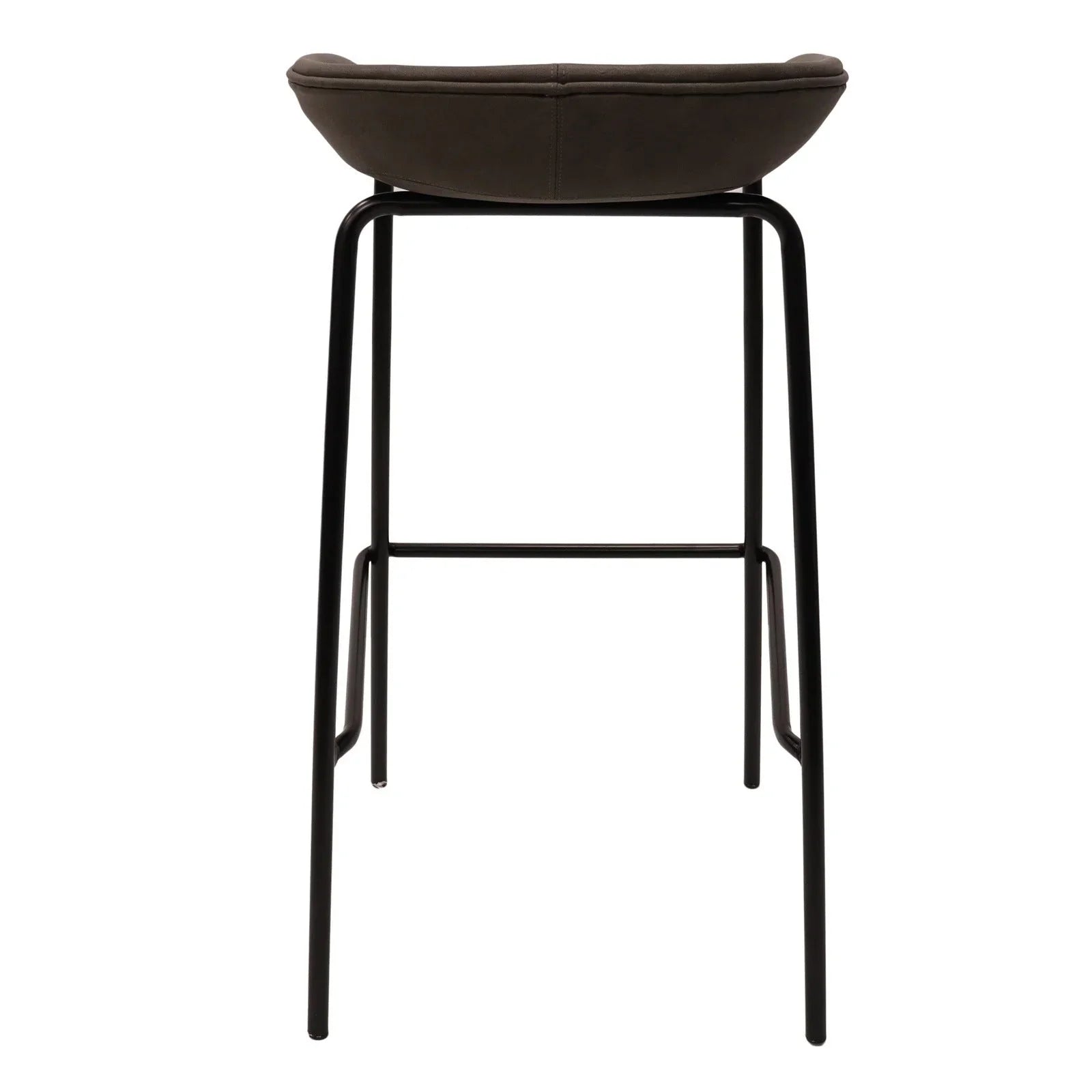 Servos Modern Barstool with Upholstered Faux Leather Seat and Powder Coated Iron Frame - Elax Furniture