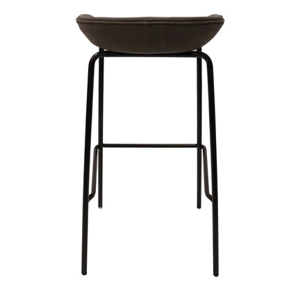 Servos Modern Barstool with Upholstered Faux Leather Seat and Powder Coated Iron Frame - Elax Furniture