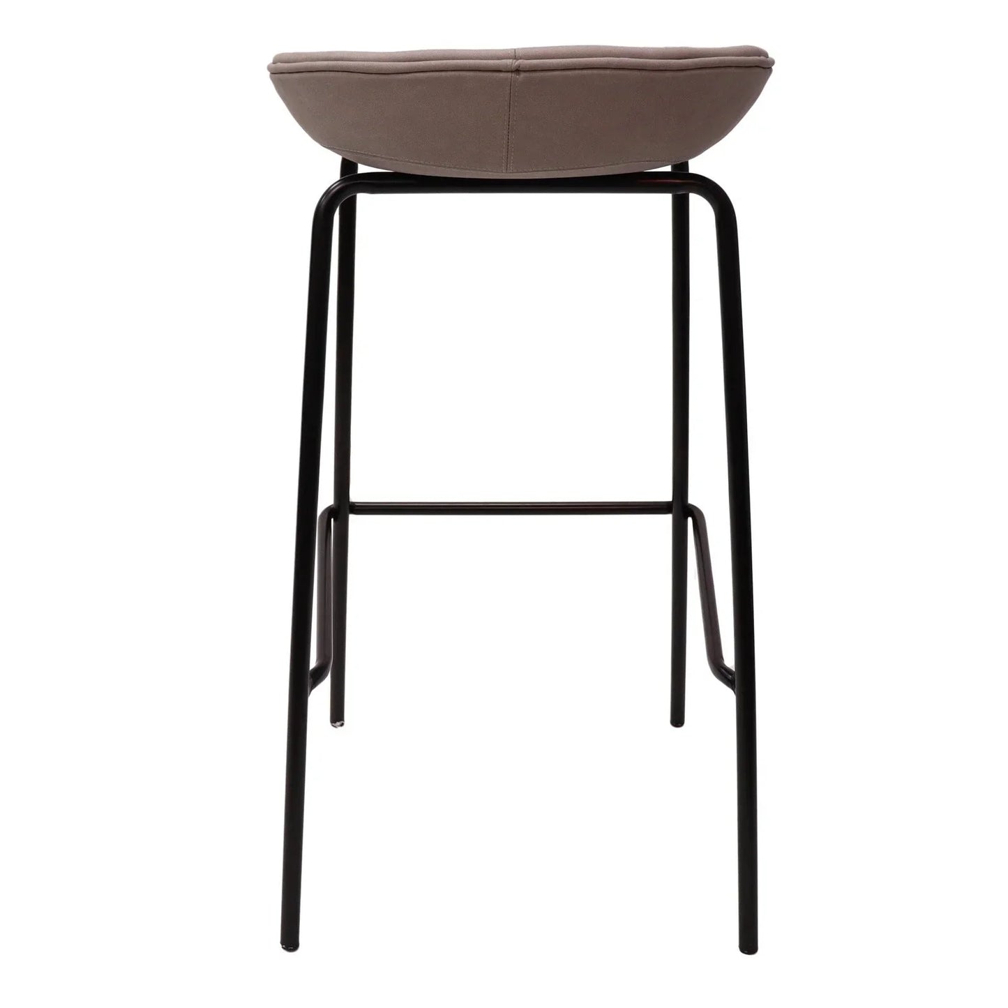 Servos Modern Barstool with Upholstered Faux Leather Seat and Powder Coated Iron Frame - Elax Furniture