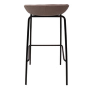 Servos Modern Barstool with Upholstered Faux Leather Seat and Powder Coated Iron Frame - Elax Furniture