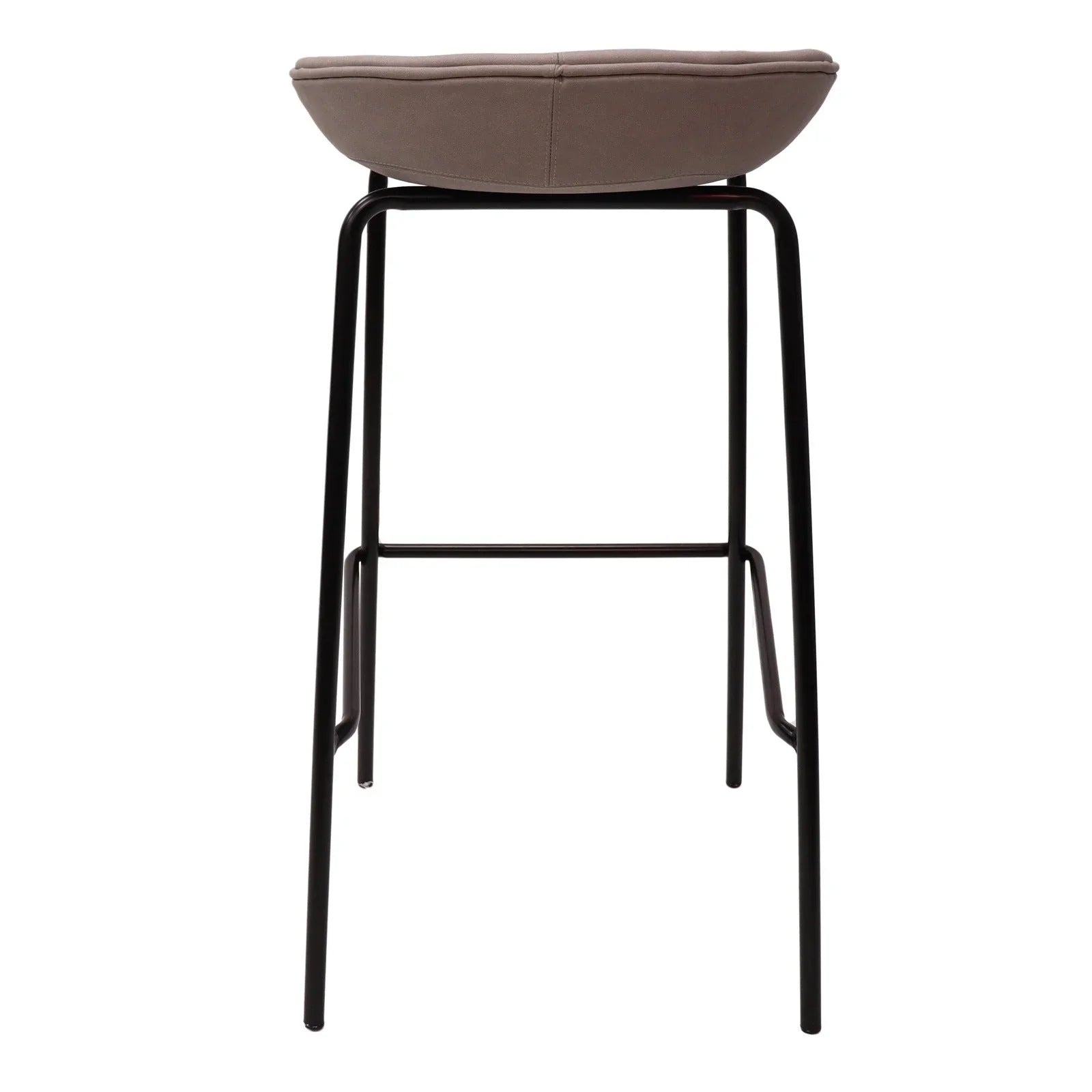 Servos Modern Barstool with Upholstered Faux Leather Seat and Powder Coated Iron Frame - Elax Furniture